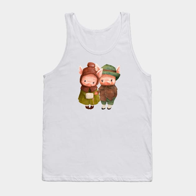 Piggy Love 4 Tank Top by EveFarb